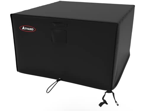 ATYARD Heavy Duty Gas Fire Pit Cover - Waterproof & Windproof Black