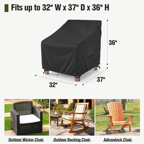 MR. COVER Waterproof Patio Furniture Covers, Black, 2 Pack