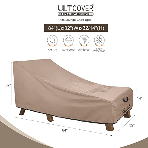ULTCOVER Heavy Duty Waterproof Patio Chaise Lounge Cover - 2 Pack