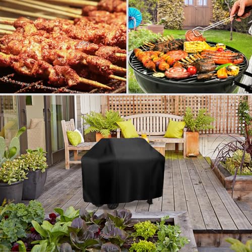 iCOVER Waterproof 55" BBQ Grill Cover, Dustproof and Easy On/Off for Weber, Char-Broil and More